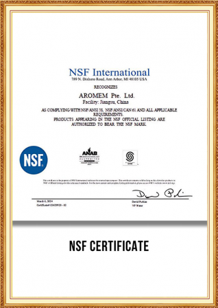 NSF Certificate